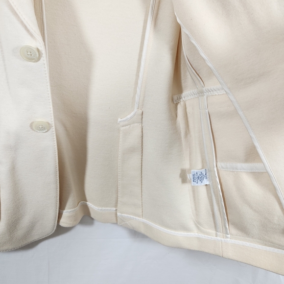 polo ralph lauren wool ivory 2 button blazer sz 14 womens classic career luxury - Picture 4 of 10